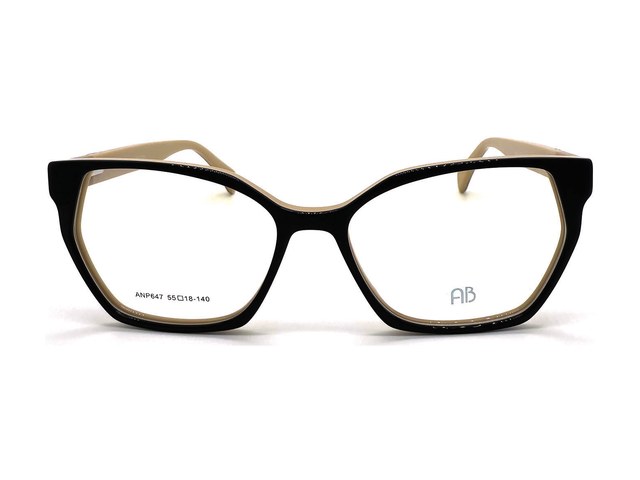 Montura Acetato Negro/Beige