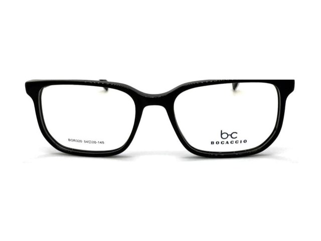 Montura Acetato Negro Brazo Blanco