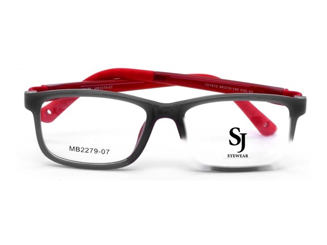 Montura Niños Flexible Gris/Rojo