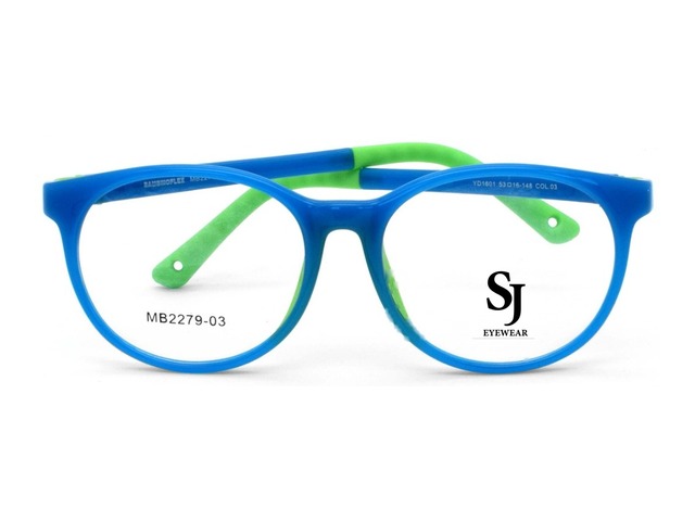 Montura Niños Flexible Azul/Verde Redonda